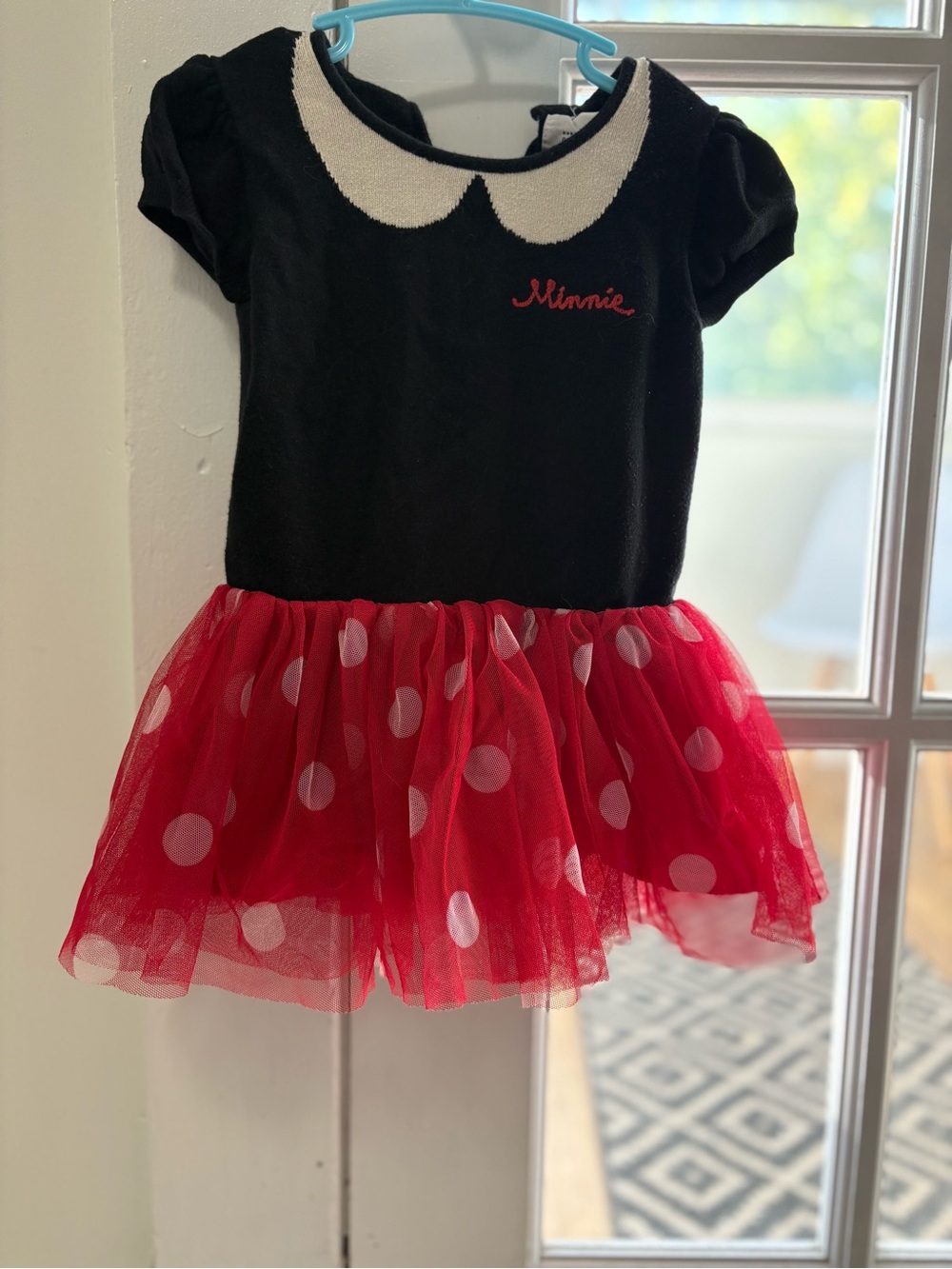GAP Black Top with Red Polka-Dot Tulle Skirt